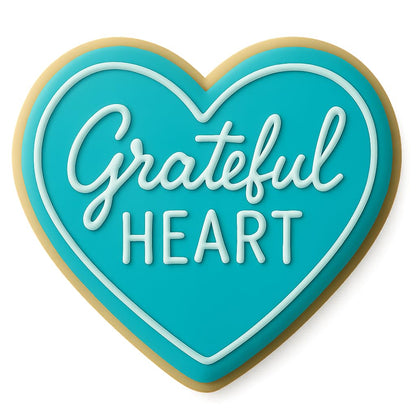 Grateful Heart Cookie Cutter - 4x3.8" Premium Kitchen Baking Tool