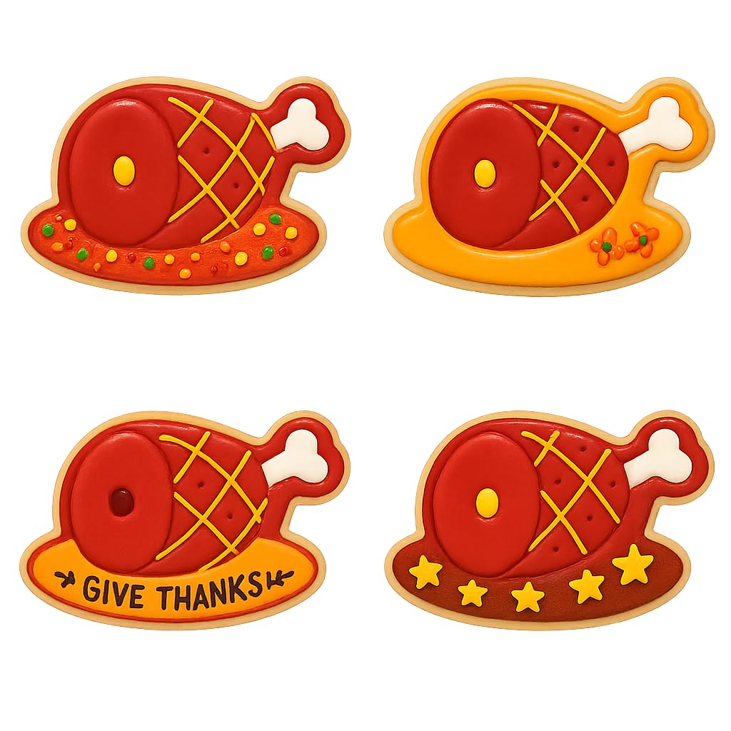 Thanksgiving Ham Cookie Cutter - 4x2.69" Creative Baking Fun Design