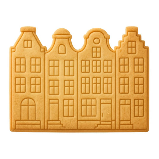 Architectural Amsterdam Houses Cookie Cutter - 4x3.14" Creative Kitchen Design