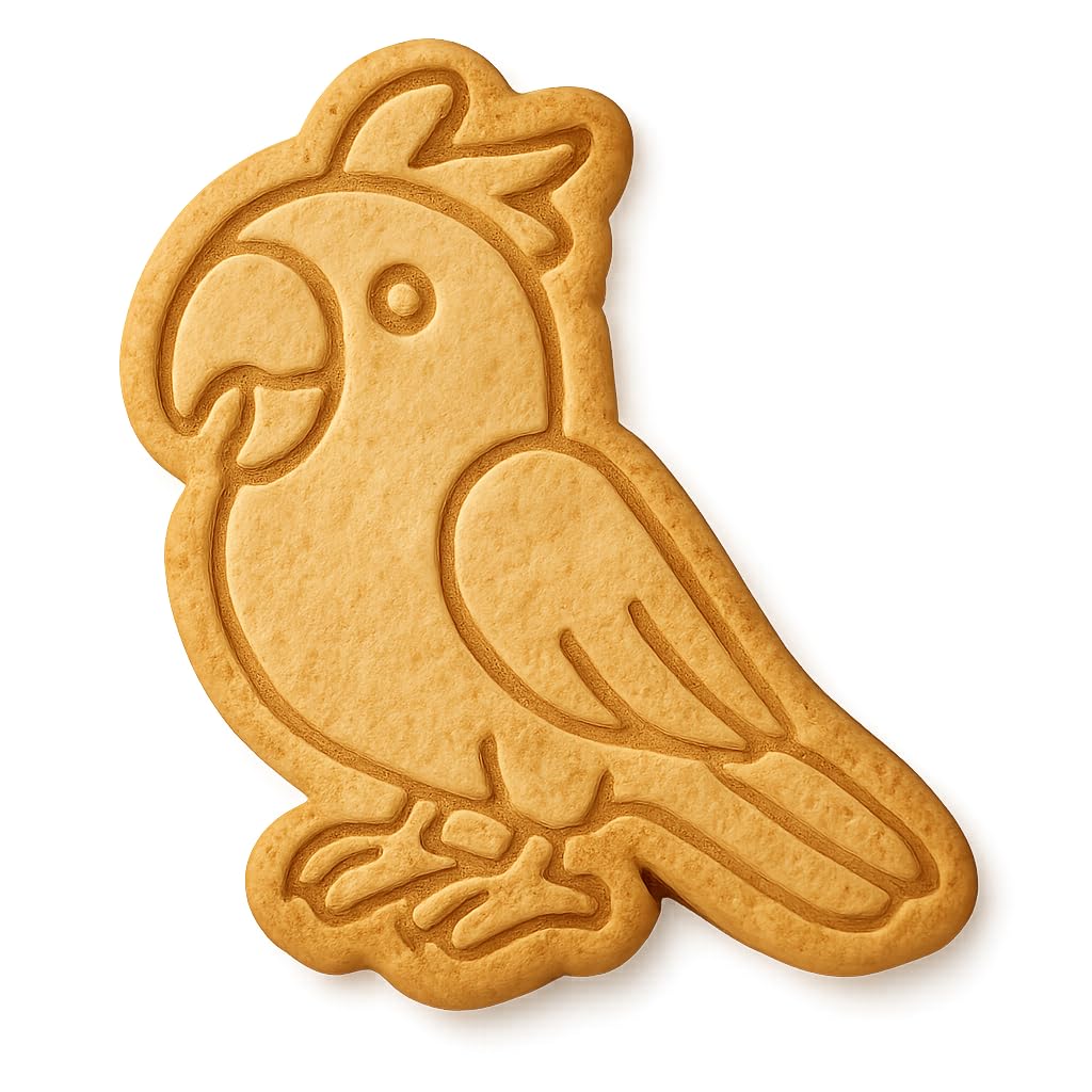 Chatty Parrot Cookie Cutter - 4x2.5" Fun Baking Party Design