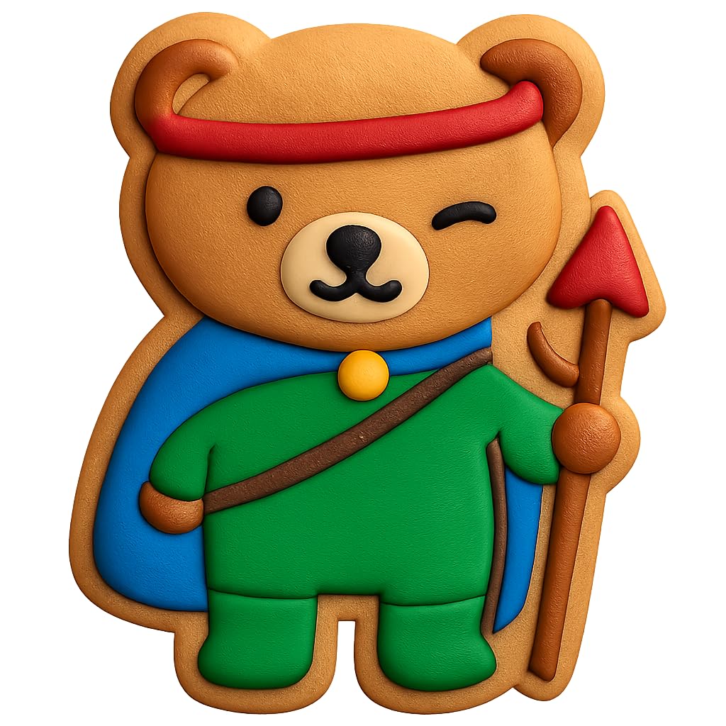 Brave Bear Warrior Cookie Cutter - 4x2.7" Party Fun Baking Design