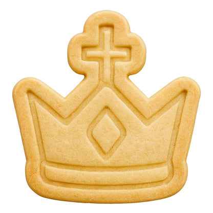 Royal Cross Crown Cookie Cutter - 4x3.6" Creative Kitchen Baking Tool