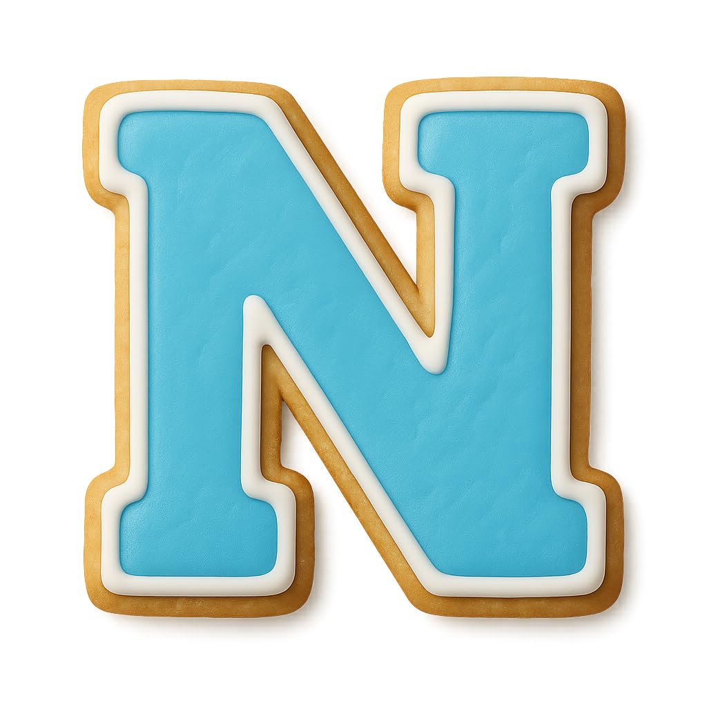4" Varsity Letter N Cookie Cutter