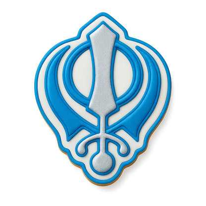 Khanda Emblem Cookie Cutter - 4x3" Creative Home Baking Design