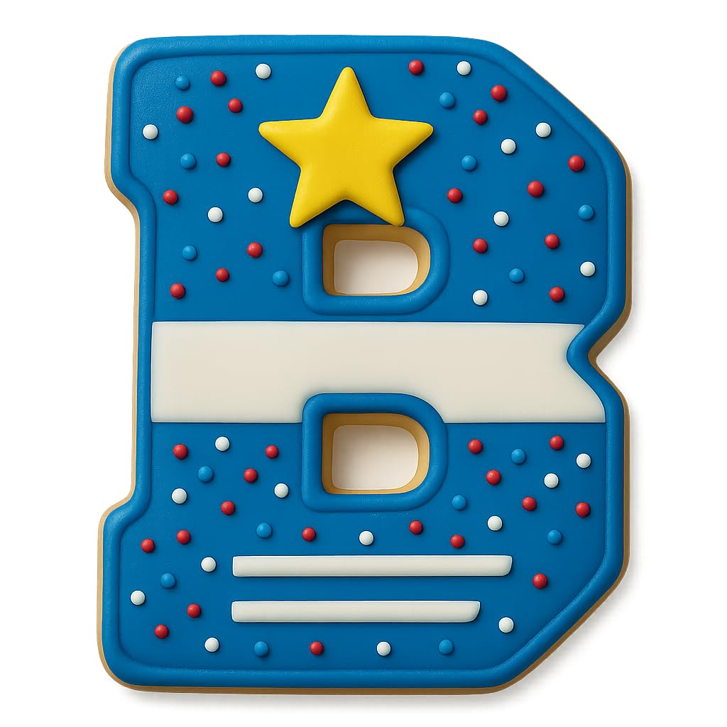 3" Varsity Letter B Cookie Cutter