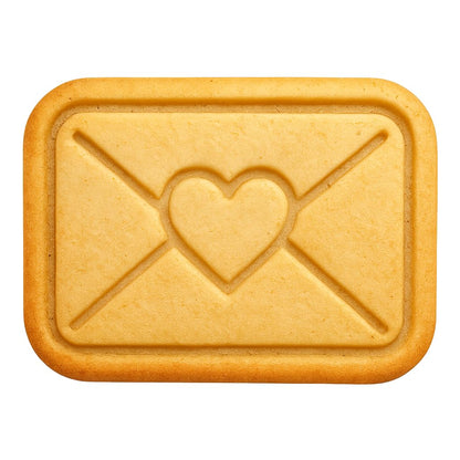 Romantic Love Letter Heart Cookie Cutter - 4x2.88" Premium Kitchen Tool