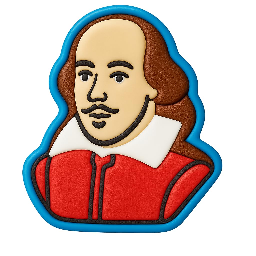 Shakespearean Figure Cookie Cutter - 4x3.5" Professional Fun Design