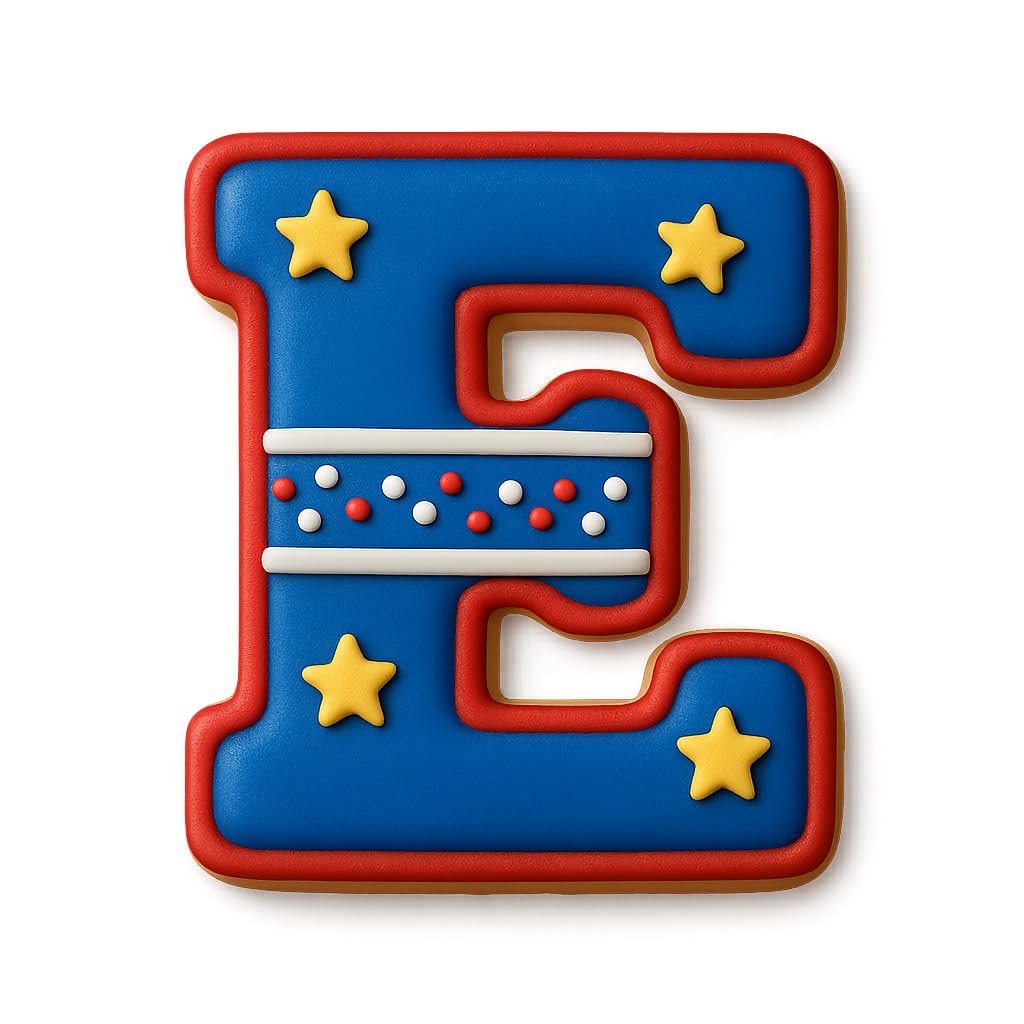 3" Varsity Letter E Cookie Cutter