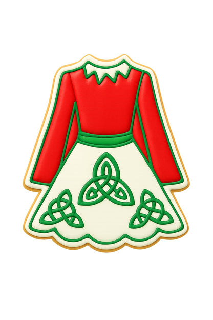 Traditional Irish Dress Cookie Cutter Style 1 - 4x3" Party Baking Set