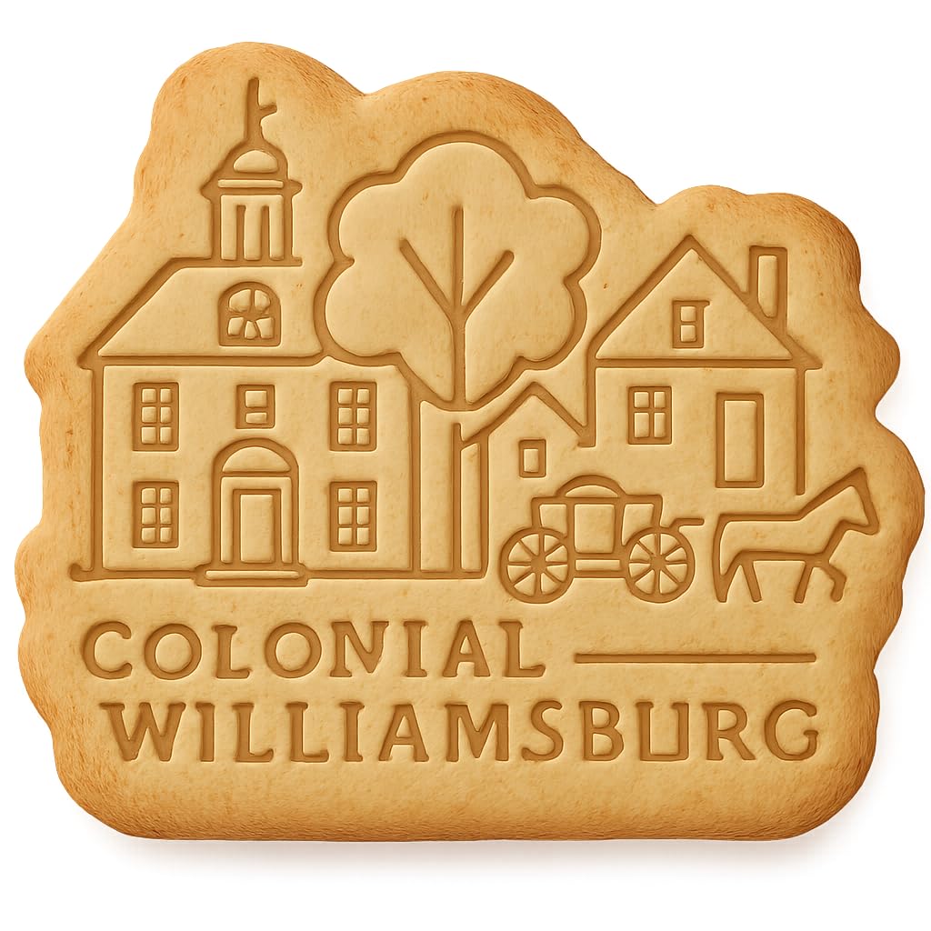 Colonial Williamsburg Scene Cookie Cutter - 4x3.8" Premium Kitchen Design
