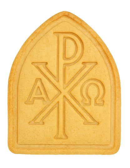 Chi-Rho Alpha Omega Cookie Cutter Style 2 - 4x3" Religious Baking Design