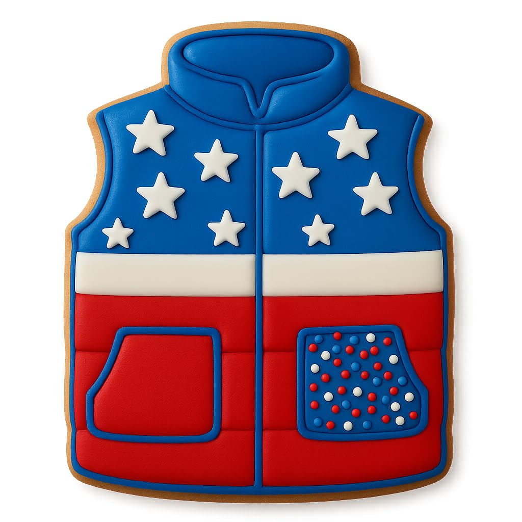 Sleeveless Puffer Vest Cookie Cutter 4x2.71" for Baking & Fondant Clay Gifts