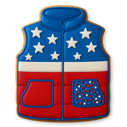 Sleeveless Puffer Vest Cookie Cutter 4x2.71" for Baking & Fondant Clay Gifts