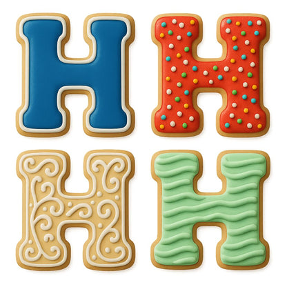 3" Varsity Letter H Cookie Cutter