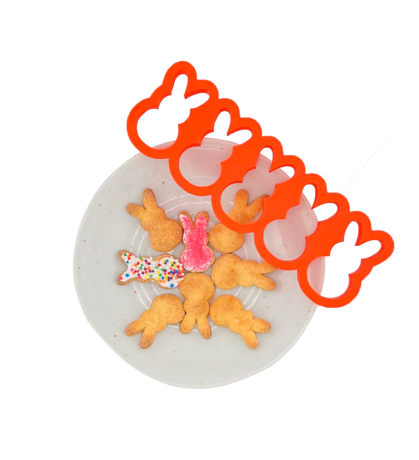 2 inch Easter Bunny Rabbit Cookie Cutter, Made in USA by Mighty Gadget (5 bunny)