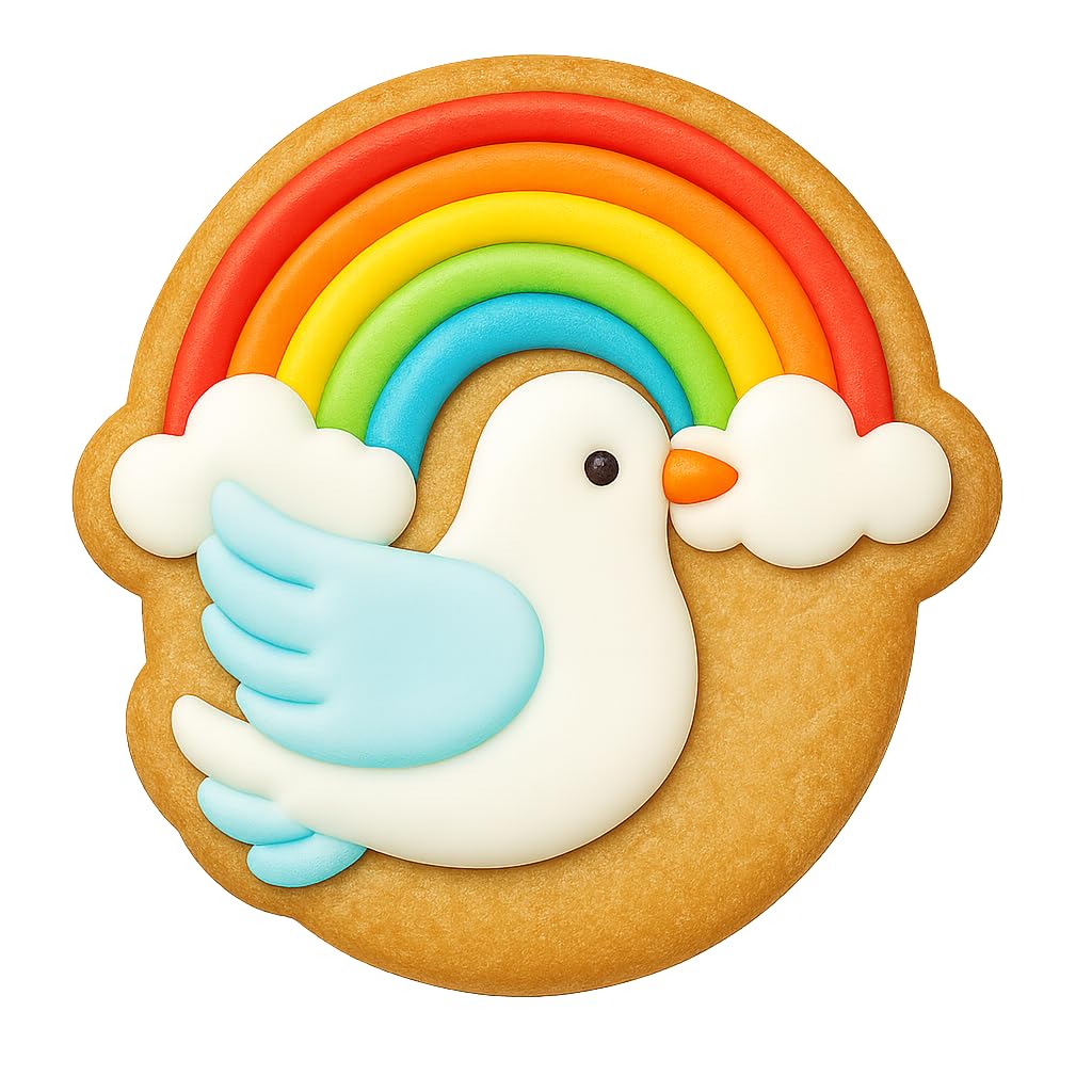 Noah's Dove & Rainbow Cookie Cutter - 4x3.9" Creative Kitchen Design