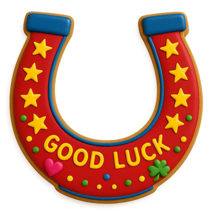 Horseshoe Cookie Cutter & Stamp Set (4x4") - Lucky Baking Tool for Western and Rustic Themes
