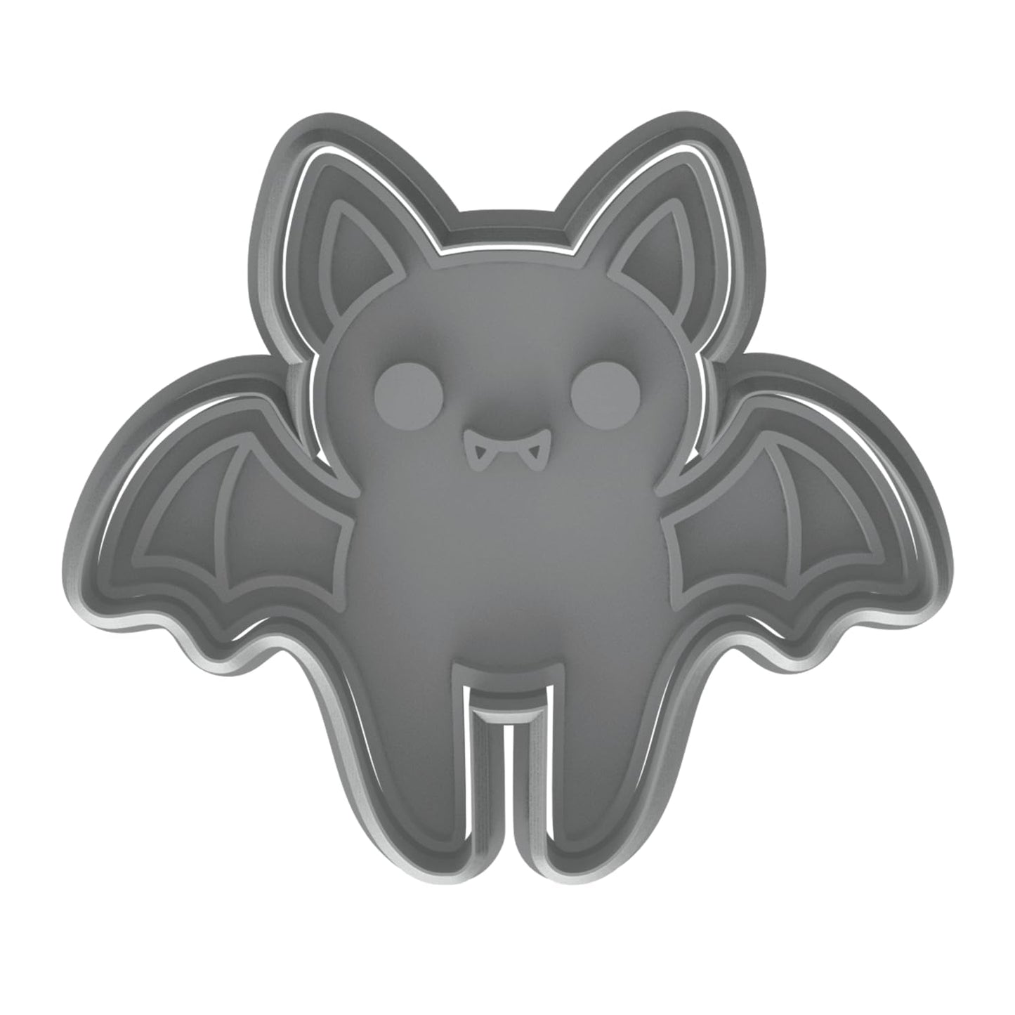 Mug Hugger Bat Cookie Cutter & Stamp 4x3.4" for Baking & Fondant Clay Embosser