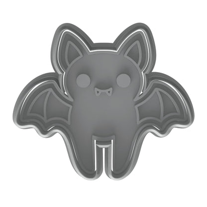 Mug Hugger Bat Cookie Cutter & Stamp 4x3.4" for Baking & Fondant Clay Embosser