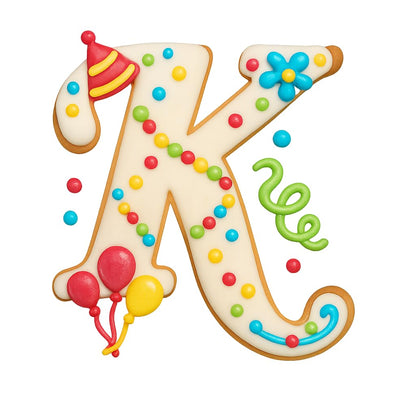 Fancy Cursive Letter Cookie Cutter - 4" Tall Alphabet Baking Mold (Random Color)