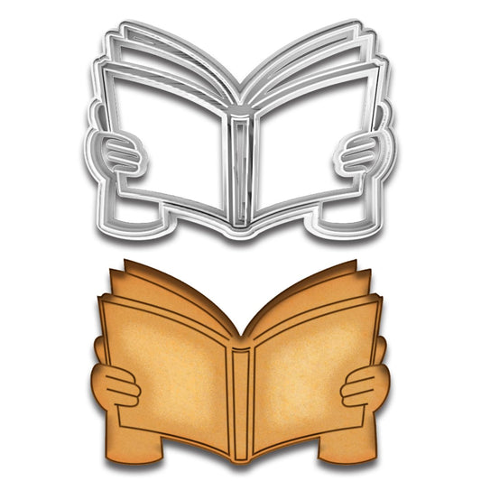 Reading Book Cookie Cutter (4.25x2.9") - Ideal for Book Lovers, Teachers, and Students