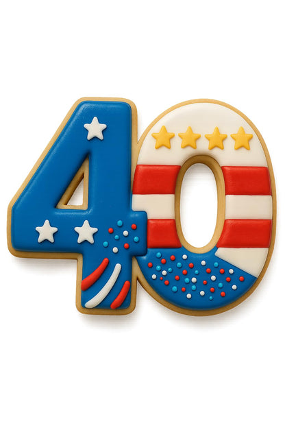 Mighty Gadget Number 40 Cookie Cutter (4x3") - Perfect for 40th Birthdays & Anniversaries (Random Color)