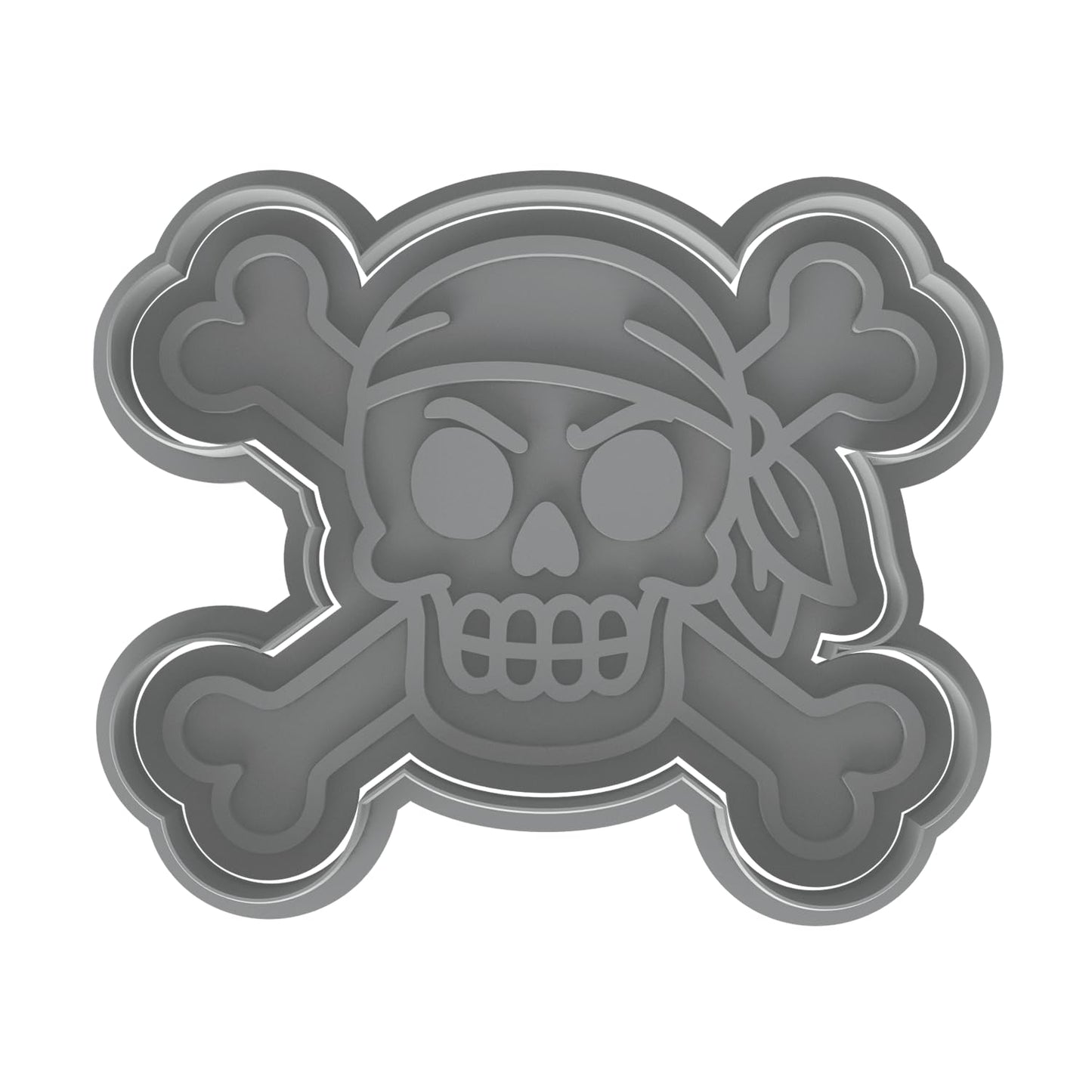 Pirate Skull & Crossbones Cookie Cutter - 4x3.3" Fun Kitchen Baking Gift