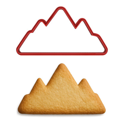 Mountains Cookie Cutter - Easy Push Design, Perfect for Baby Showers, Work Events, Birthday Celebrations, and Baking Enthusiasts (4.25 x 2.25 inches)