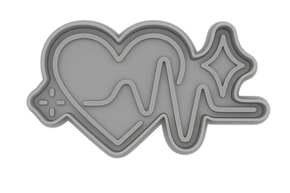 Glistening Heartbeat Cookie Cutter - 4x2.7" Premium Kitchen Party Tool