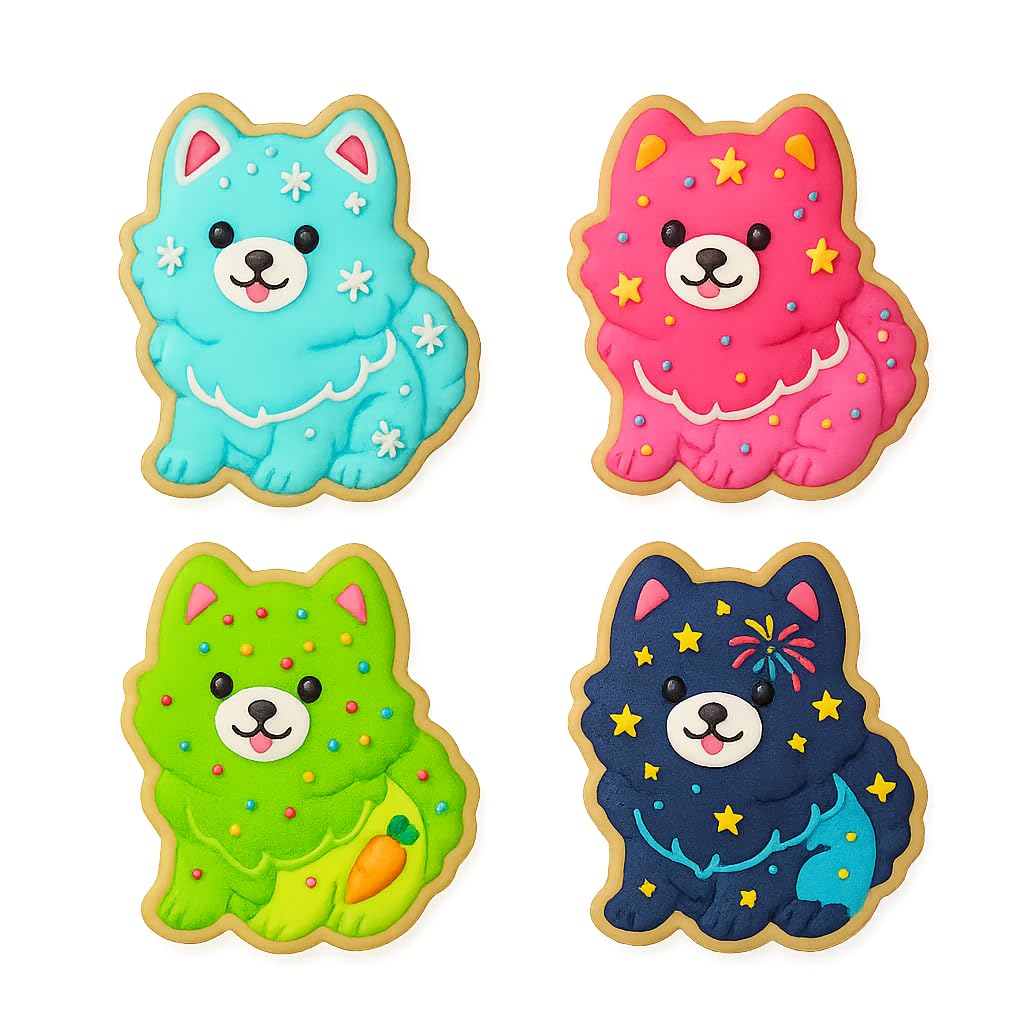 Samoyed Puppy Cookie Cutter & Stamp 4x3.5" for Baking Fondant Clay Embosser