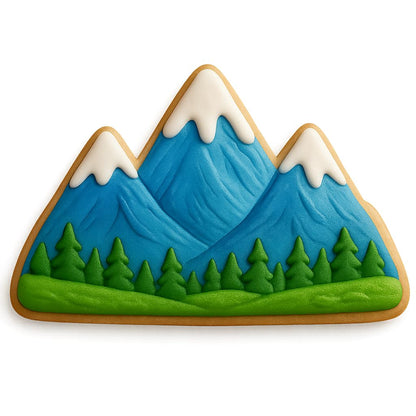 Mountains Cookie Cutter - Easy Push Design, Perfect for Baby Showers, Work Events, Birthday Celebrations, and Baking Enthusiasts (4.25 x 2.25 inches)