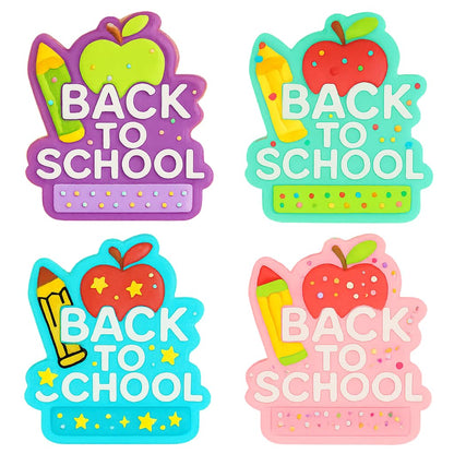Mighty Gadget Back to School Cookie Cutter & Stamp - 4x3" Educational Design for School Events (Random Color)