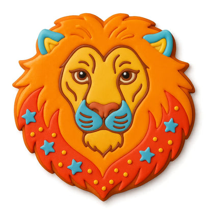 Mighty Gadget Detailed Lion Head Cookie Cutter Stamp - 4x3.49", African Safari Animal Cookie Mold for Bakers & Crafters (Random Color)