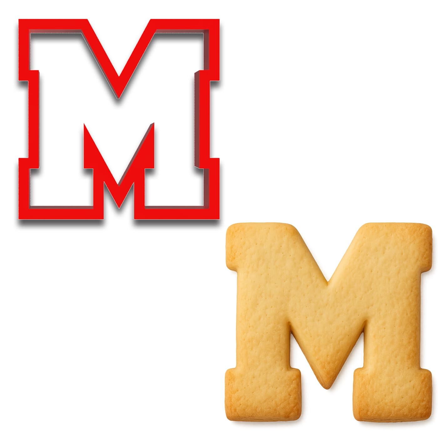 3" Varsity Letter M Cookie Cutter