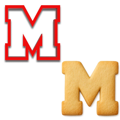 3" Varsity Letter M Cookie Cutter