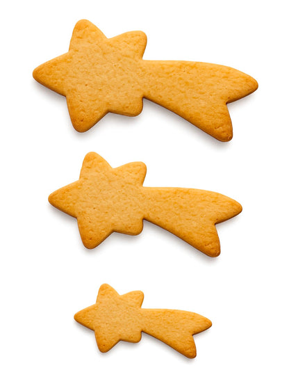 3 Sizes Shooting Star Cookie Cutter Set 4x2" 3x1.5" 2x1" Fun Cracker Made