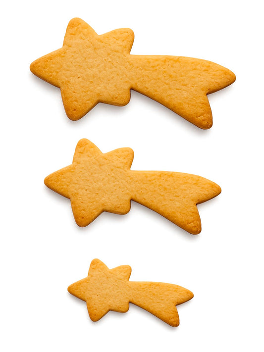 3 Sizes Shooting Star Cookie Cutter Set 4x2" 3x1.5" 2x1" Fun Cracker Made