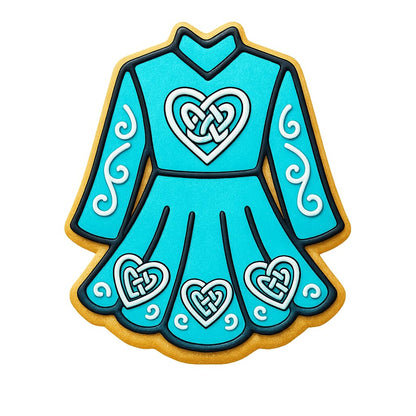 Stylish Irish Dance Dress Cookie Cutter Style 2 - 4x3" Quality Kids Baking Fun