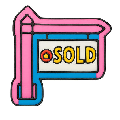 Home Sold Sign Cookie Cutter - 4x3.8" Fun Baking for New Homeowners