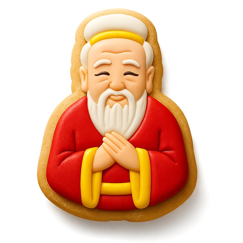 Confucius Wisdom Cookie Cutter - 4x3" Premium Party Baking Tool