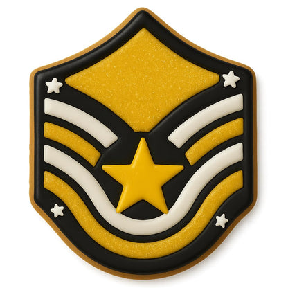 Air Force Master Sergeant Cookie Cutter & Stamp 4.25x3.14" for Baking Fondant