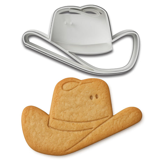 Cowboy Hat Cookie Cutter - 4.25x2.47 Inches, Western-Themed Baking Tool (Random Color)
