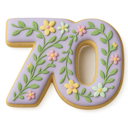 Number 70 Cookie Cutter (3x4") - Made in USA by Mighty Gadget - Perfect for 70th Birthdays and Anniversaries