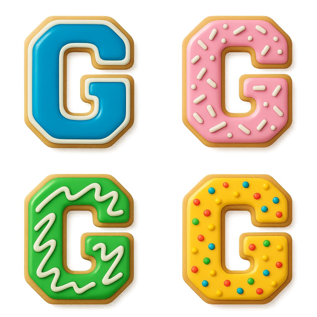 4" Varsity Letter G Cookie Cutter