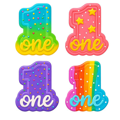 Number 1 with 'One' Cookie Cutter & Stamp 4x2.8" for Baking & Fondant Clay