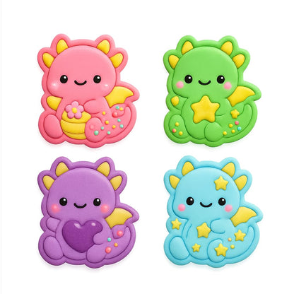 Kawaii Baby Dragon Cookie Cutter - 4x3.49" Fun Kids Baking Design