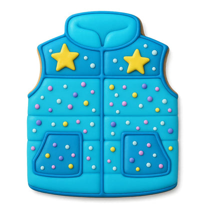 Sleeveless Puffer Vest Cookie Cutter 4x2.71" for Baking & Fondant Clay Gifts