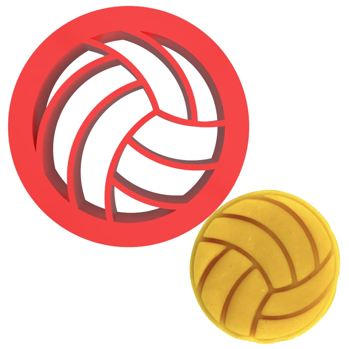 Volleyball Cookie Cutter (2 to 8 inches) by Mighty Gadget USA