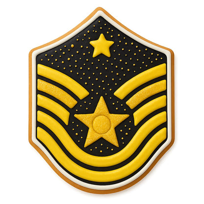 Air Force Master Sergeant Cookie Cutter & Stamp 4.25x3.14" for Baking Fondant