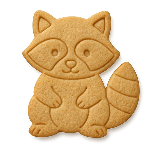 Mighty Gadget Raccoon Cookie Cutter & Stamp - 4x3.79" Charming Wildlife Shape for Forest-Themed Baking (Random Color)